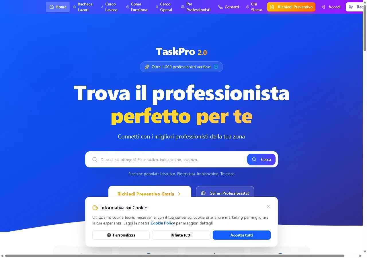A view of the TaskPro platform